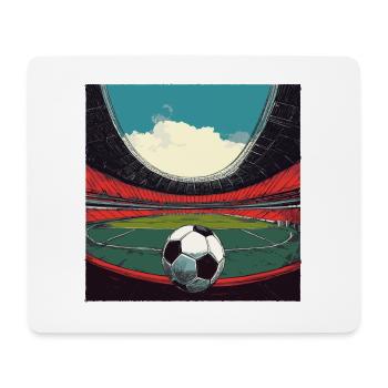 Stadion-Fußballfür Mannschaften und Vereine - Mousepad (Querformat) - Weiß - Vorne