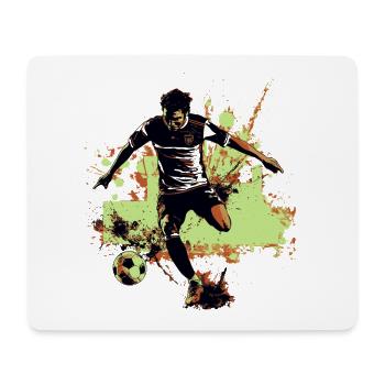 Footballeurs en action - Farbklecks Design Sportler - Tapis de souris (format paysage) - blanc - Devant