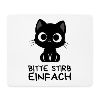 Süßt Aber trotzdem schwarz wie die Nacht Katze - Mousepad (Querformat) - Weiß - Vorne