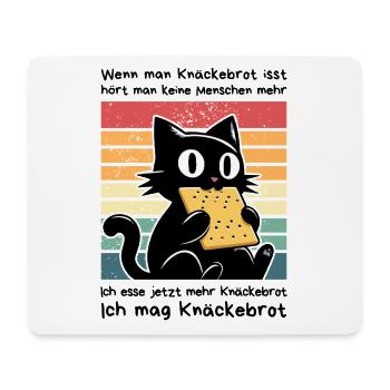 Menschen überhören - Schwarze Katze Sarkasmus - Mousepad (Querformat) - Weiß - Vorne