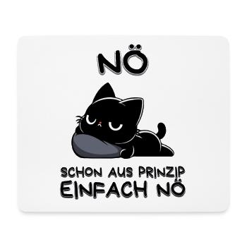 Nö – Schon aus Prinzip einfach nö - Mousepad (Querformat) - Weiß - Vorne