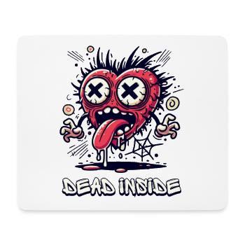 Dead Inside – Tot von innen PopArt Herz Horror - Mousepad (Querformat) - Weiß - Vorne