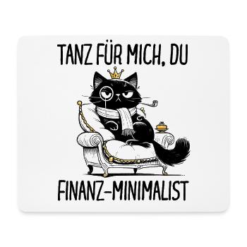 Tanz Finanz-Minimalist - Katzenkönig auf Thron - Mousepad (Querformat) - Weiß - Vorne