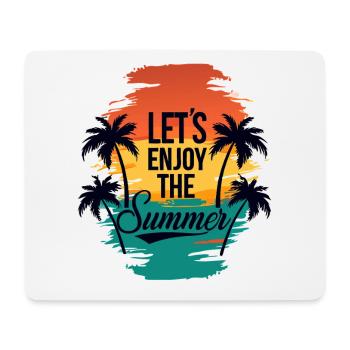 Lets Enjoy the Summer with Palm Trees - Mousepad (Querformat) - Weiß - Vorne