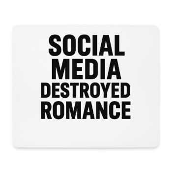 Les réseaux sociaux détruisent la romance - Tapis de souris (format paysage) - blanc - Devant