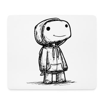 Kawaii Turtle Cartoon Sketch – Cute Motif - Mouse Pad (horizontal) - white - Front