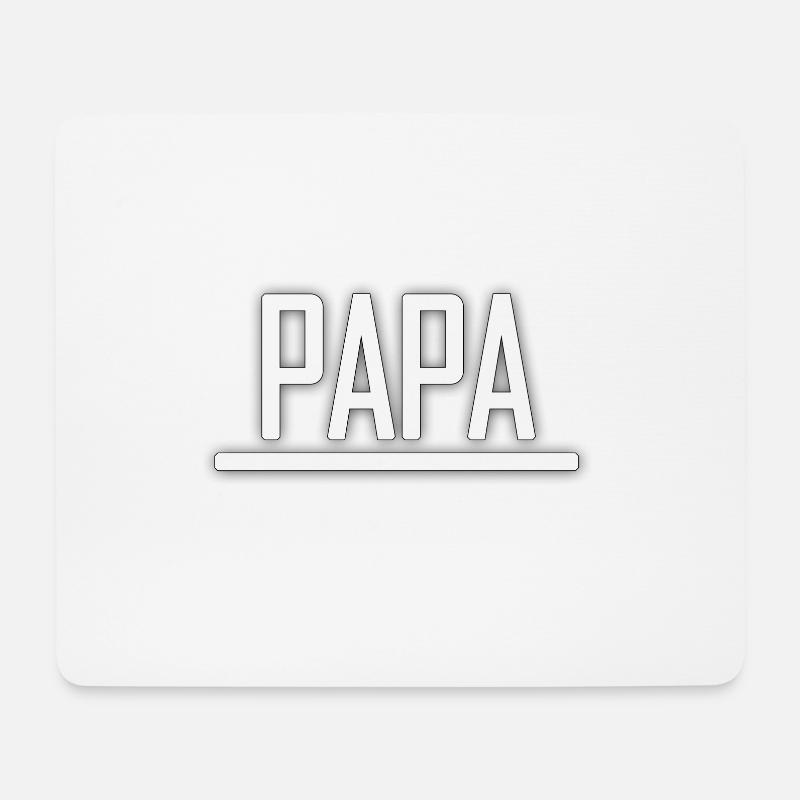 Papa - Mousepad (Querformat) - Weiß