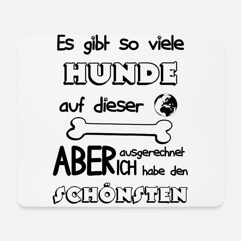 Viele Hunde meiner ist der Schönste Geschenk Idee - Mousepad (Querformat) - Weiß