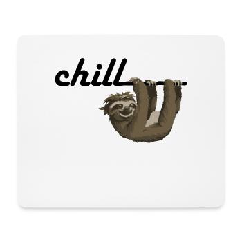 cooles gechilltes Faultier - Mousepad (Querformat) - Weiß - Vorne