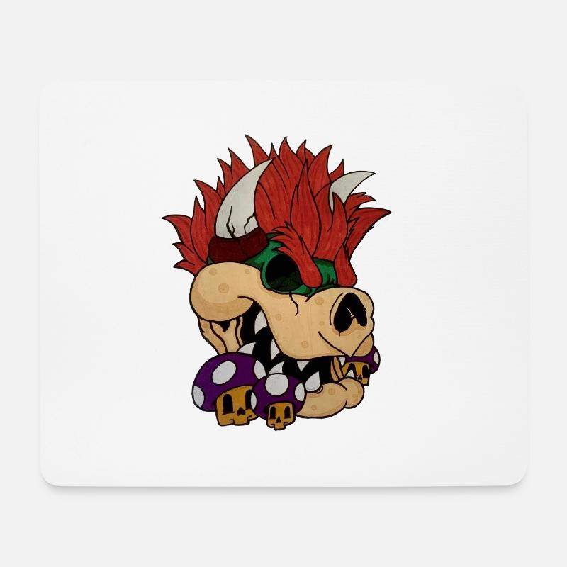 Dead Bowser - Mousepad (Querformat) - Weiß