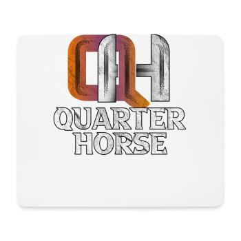 QH Quarter Horse Western Horse Western Riding - Mouse Pad (horizontal) - white - Front