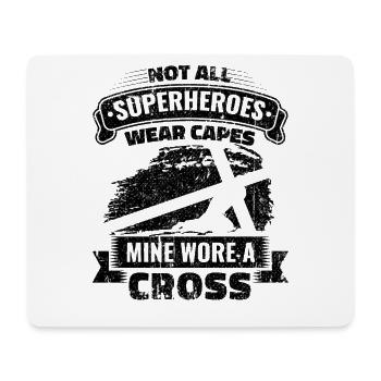 Jesus Christus ist mein Superheld Shirt Christen - Mousepad (Querformat) - Weiß - Vorne