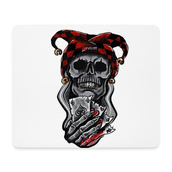 Harlekin/ Schädel/ Joker - Mousepad (Querformat) - Weiß - Vorne