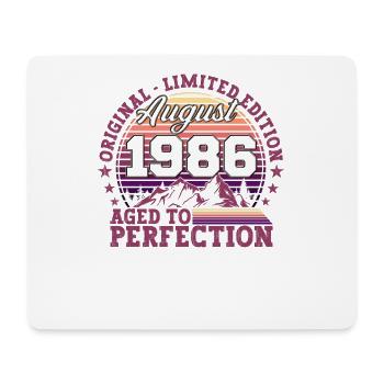 Original August 1986 36th Birthday Fun Gift - Mouse Pad (horizontal) - white - Front