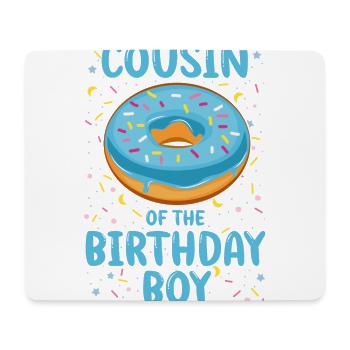 Cousin of the birthday boy boy - Mouse Pad (horizontal) - white - Front
