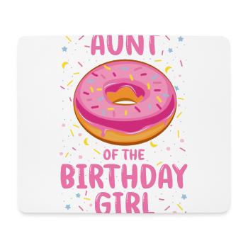 Aunt of the birthday girl Girl - Mouse Pad (horizontal) - white - Front