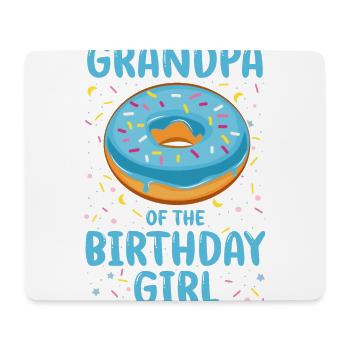 Grandpa of the birthday girl girl - Mouse Pad (horizontal) - white - Front