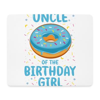 Uncle of the birthday child girl - Mouse Pad (horizontal) - white - Front