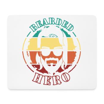 Papa | Schnauzer | Hip | Moustache | 3 Tage Bart - Mousepad (Querformat) - Weiß - Vorne