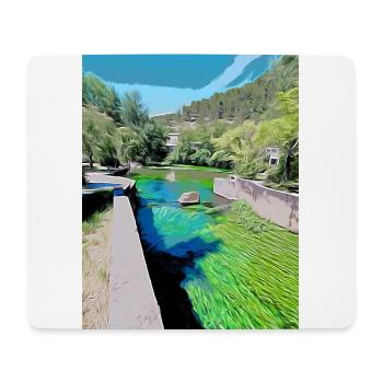 Drawing of Provence - Fountain of Vaucluse - Mouse Pad (horizontal) - white - Front