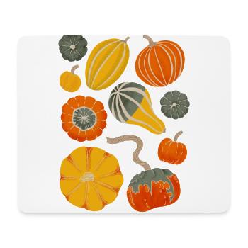 Saison des citrouilles - Tapis de souris (format paysage) - blanc - Devant