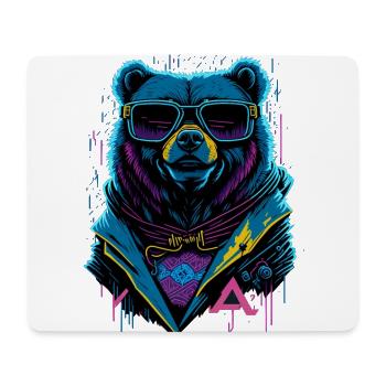 Cyberbear - Mousepad (Querformat) - Weiß - Vorne