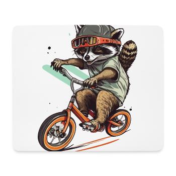 BMX raton laveur - Tapis de souris (format paysage) - blanc - Devant