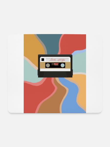 Retro Kasette - Mousepad (Querformat) - Weiß