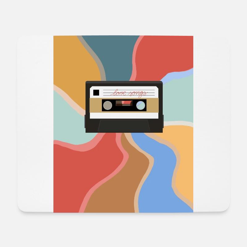 Retro Kasette - Mousepad (Querformat) - Weiß