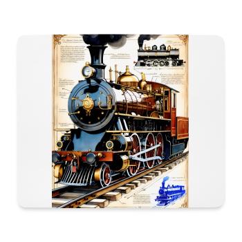 Train #2 - Mouse Pad (horizontal) - white - Front