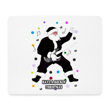 Santa Claus in Black Rock and Magic - Mouse Pad (horizontal) - white - Front