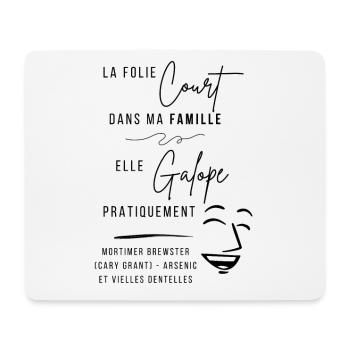 la folie court dans - Tapis de souris (format paysage) - blanc - Devant