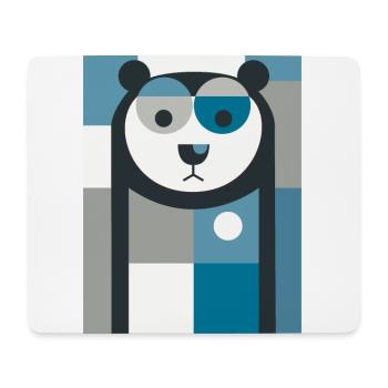 Abstrakter Bär - Mousepad (Querformat) - Weiß - Vorne