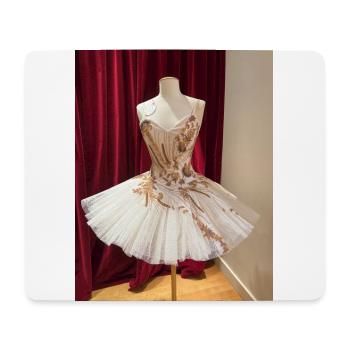 Perlenbesetztes Ballerina-Tutu - Mousepad (Querformat) - Weiß - Vorne