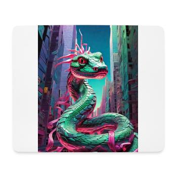 Schlängelt sich über die Stadt - Mousepad (Querformat) - Weiß - Vorne