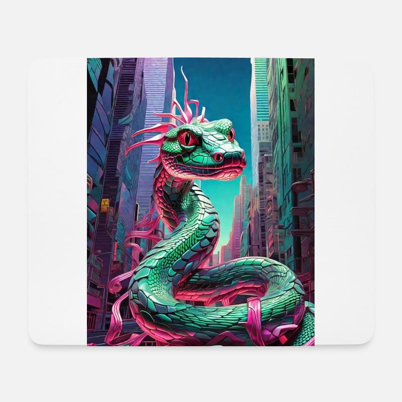 Schlängelt sich über die Stadt - Mousepad (Querformat) - Weiß