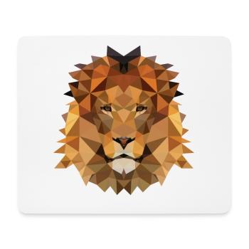 Lion Polygon - Mouse Pad (horizontal) - white - Front