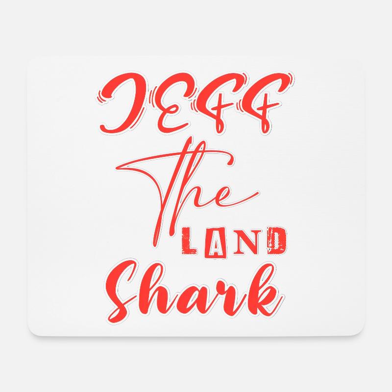Jeff Der Landhai Rote Version - Mousepad (Querformat) - Weiß