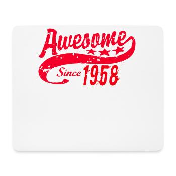 Awesome Since 1958 60 Years Old Birthday - Mouse Pad (horizontal) - white - Front