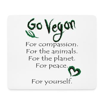 GO VEGAN - Mouse Pad (horizontal) - white - Front