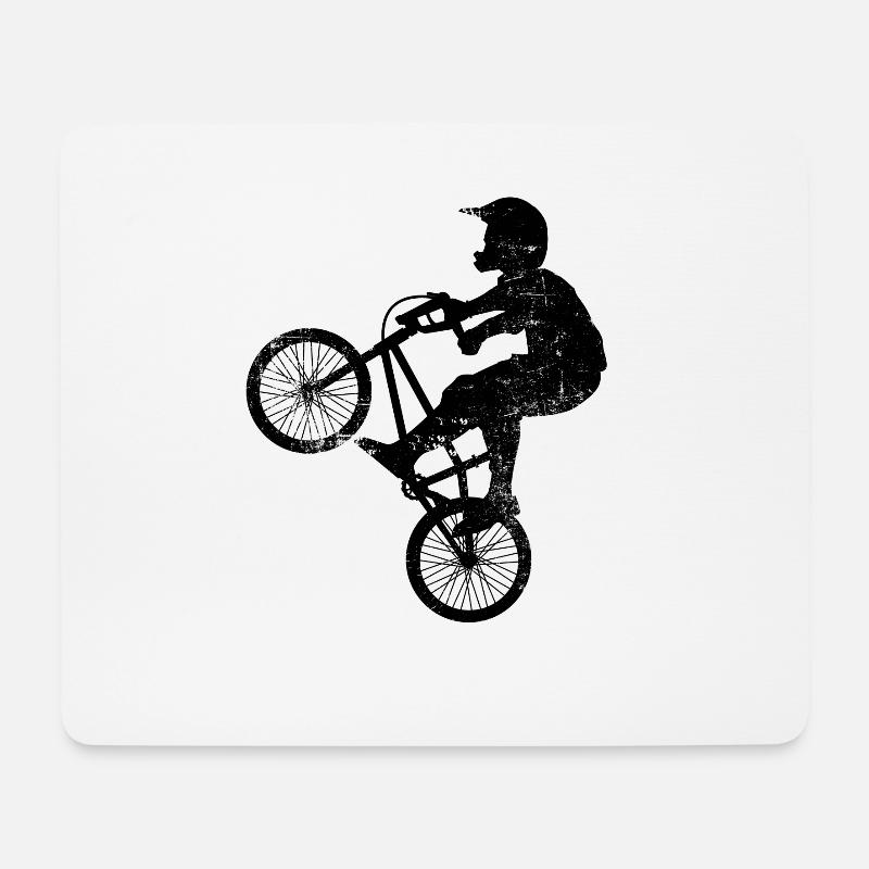 BMX - Mousepad (Querformat) - Weiß
