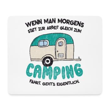 Funny camping holiday travel caravan gift - Mouse Pad (horizontal) - white - Front