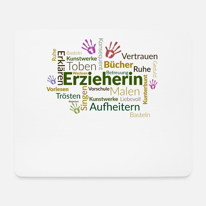 Erzieherin T-Shirt Komplimente - Mousepad (Querformat) - Weiß