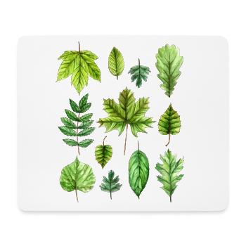 Leaves, foliage, tree leaves, foliage - Mouse Pad (horizontal) - white - Front