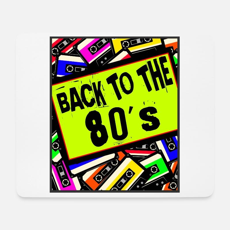 Back to the 80s 80er Retro - Mousepad (Querformat) - Weiß