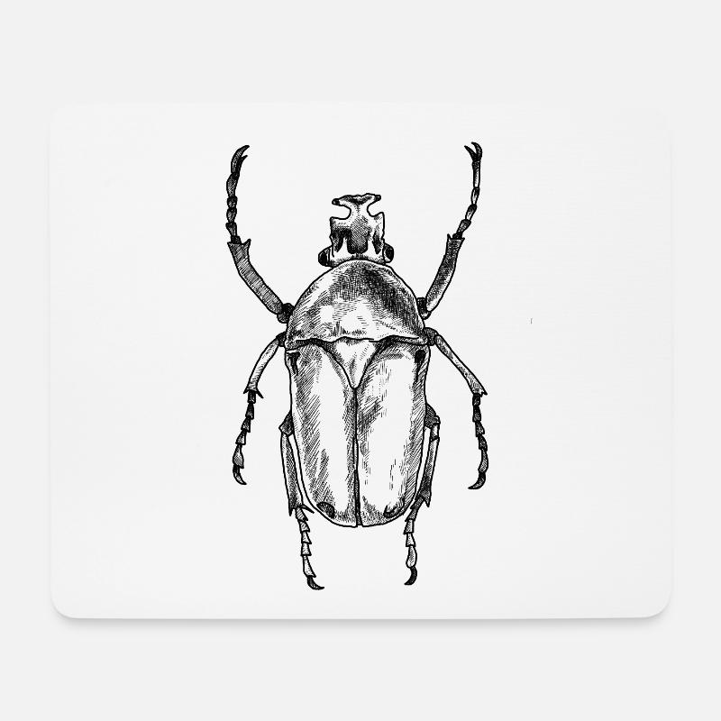 Goldglänzender Rosenkäfer, Cetoniinae / Cetonia au - Mousepad (Querformat) - Weiß