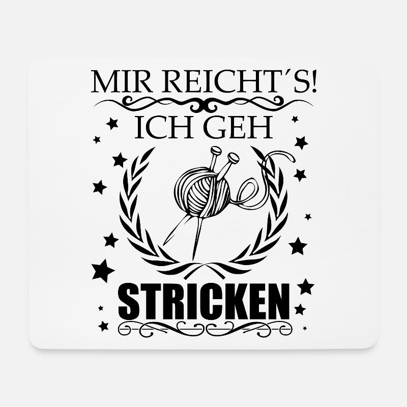 MIR REICHTS ICH GEH STRICKEN - Mousepad (Querformat) - Weiß
