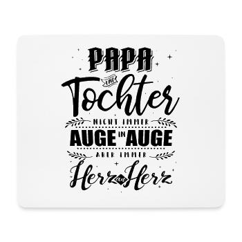 Familie Vater und Tochter Herz an Herz - Mousepad (Querformat) - Weiß - Vorne
