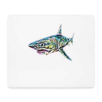 Hai - Mousepad (Querformat) - Weiß - Vorne