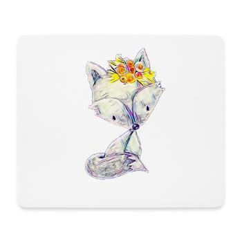 Fuchs - Mousepad (Querformat) - Weiß - Vorne
